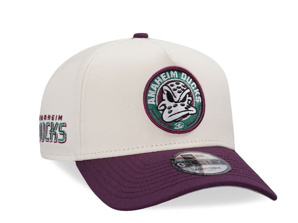 New Era Anaheim Ducks Circle Logo Chrome Two Tone Edition 9Forty A Frame Snapback Gorra