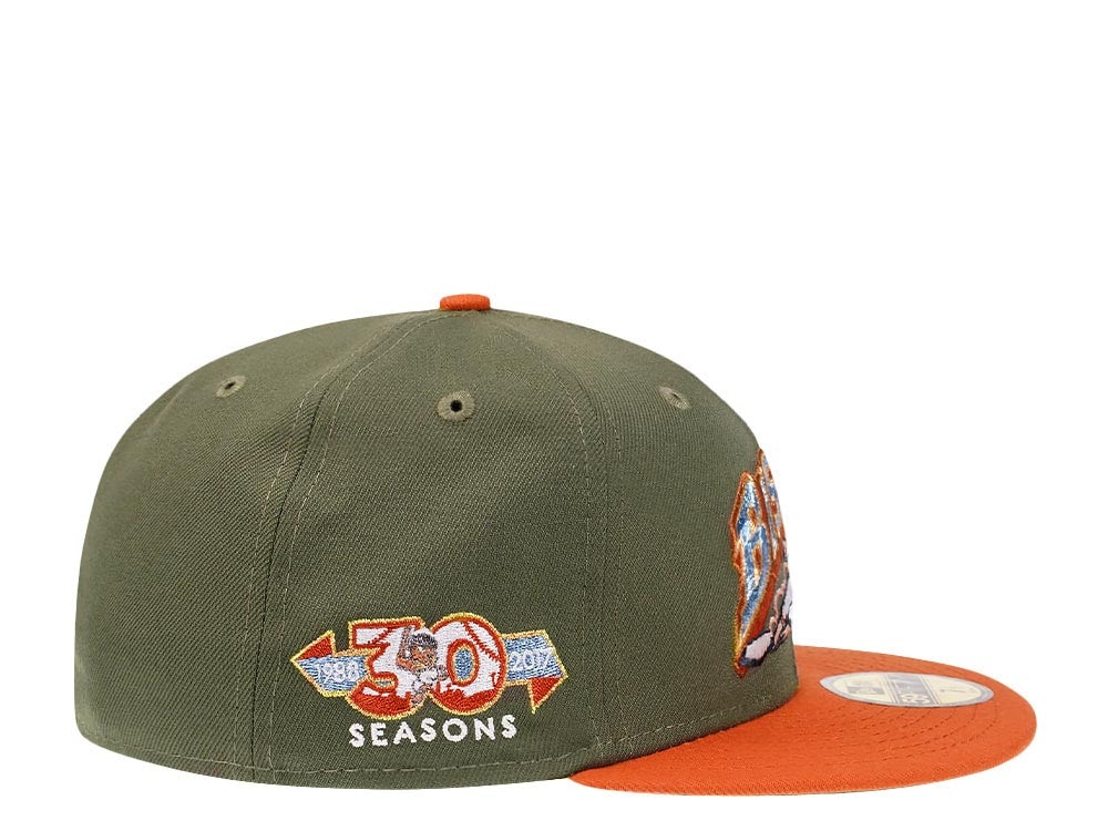 New Era Buffalo Bisons 30 Seasons Olive Metallic Two Tone Prime Edition 59Fifty Fitted Gorra