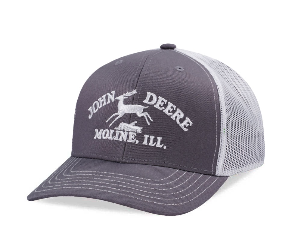 John Deere Moline 112 Gray Trucker Snapback Gorra
