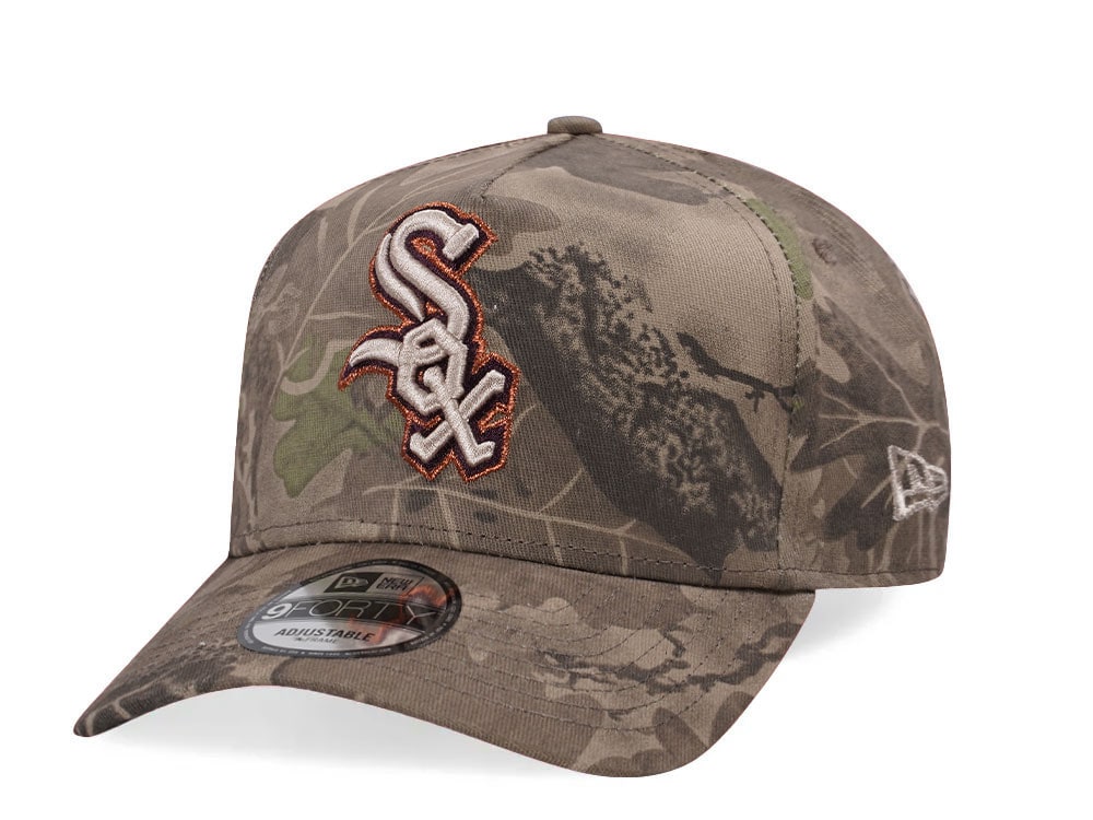 New Era Chicago White Sox Leaf Camo Copper 9Forty A Frame Snapback Gorra