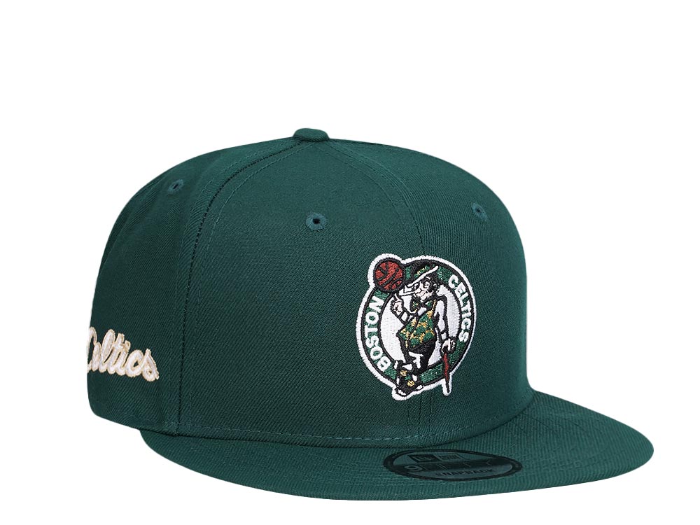 New Era Boston Celtics Green Script Logo Edition 9Fifty Snapback Gorra
