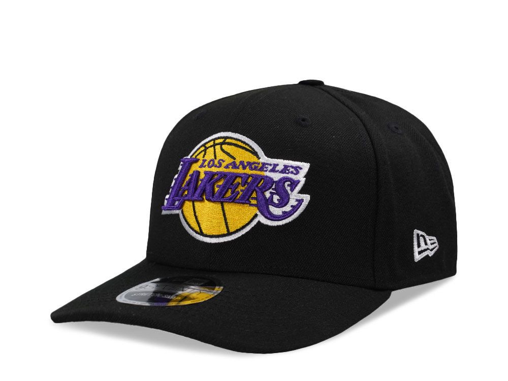 New Era Los Angeles Lakers Black Classic Edition 9Seventy Stretch Snapback Gorra