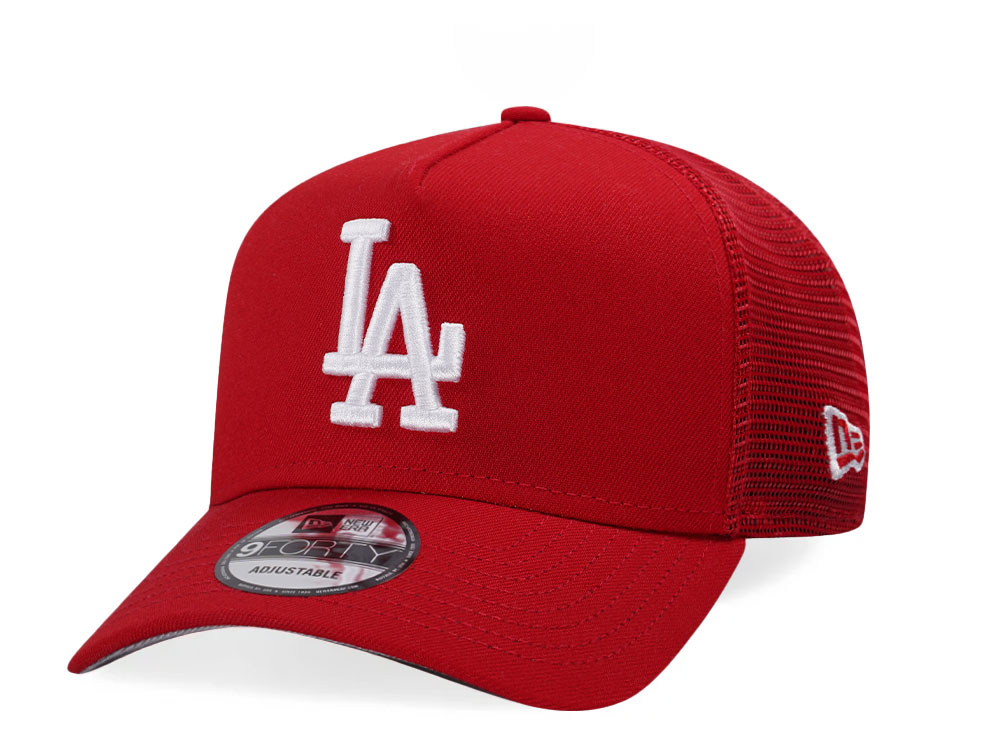 New Era Los Angeles Dodgers Red Classic Trucker A Frame 9Forty Snapback Gorra