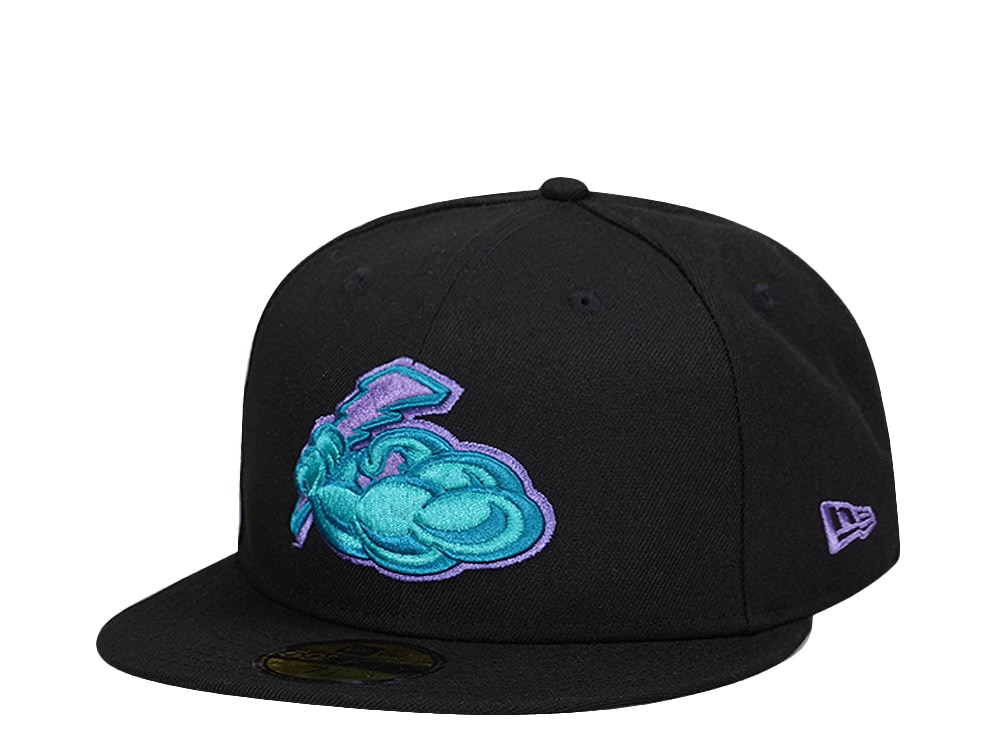 New Era Trenton Thunder Black Purple Pop Edition 59Fifty Fitted Gorra
