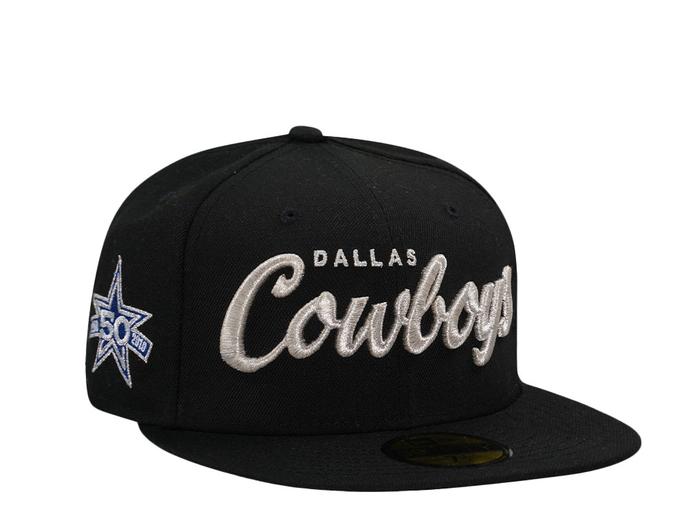 New Era Dallas Cowboys 50th Anniversary Black Metallic Edition 59Fifty Fitted Gorra