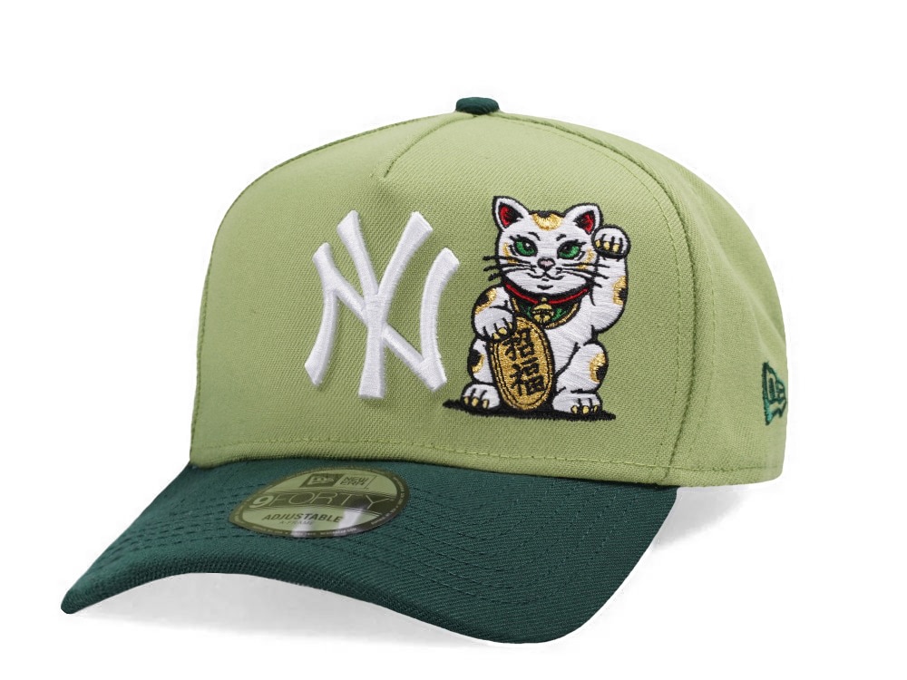 New Era New York Yankees Japan Lucky Cat Matcha Two Tone Edition 9Forty A Frame Snapback Gorra