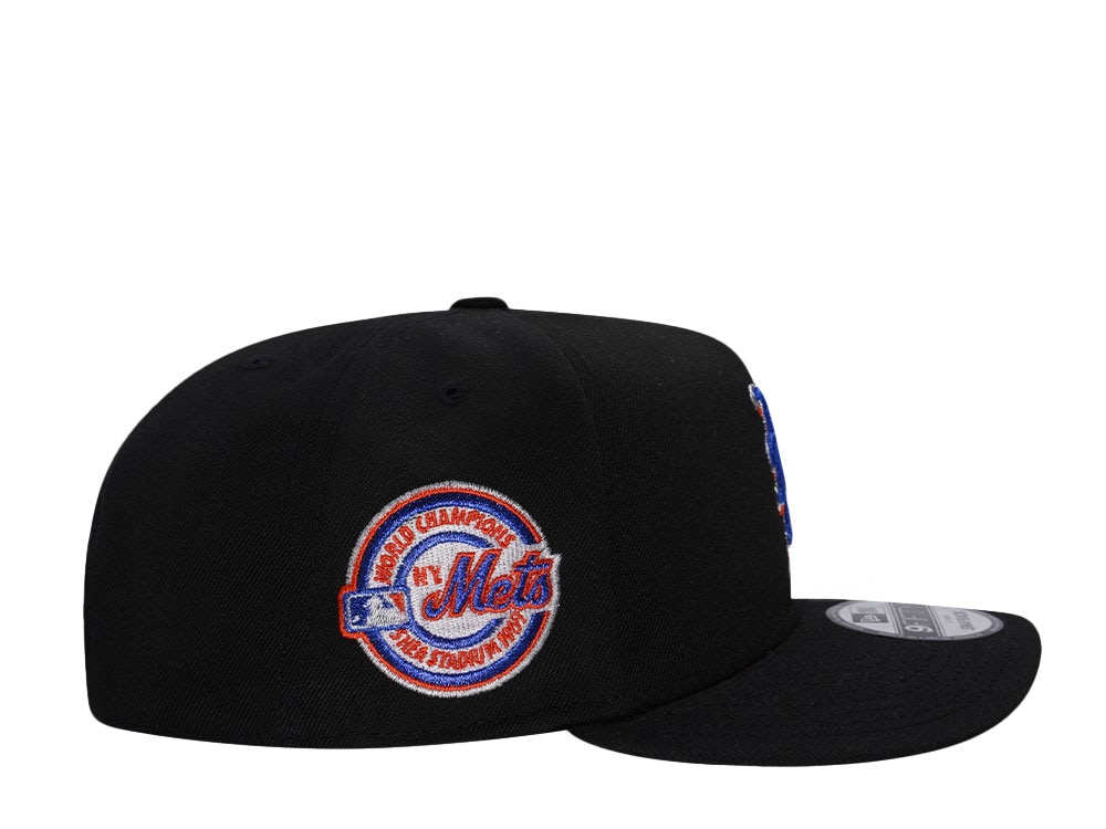 New Era New York Mets World Champions Black Throwback Edition A Frame 9Fifty Snapback Gorra