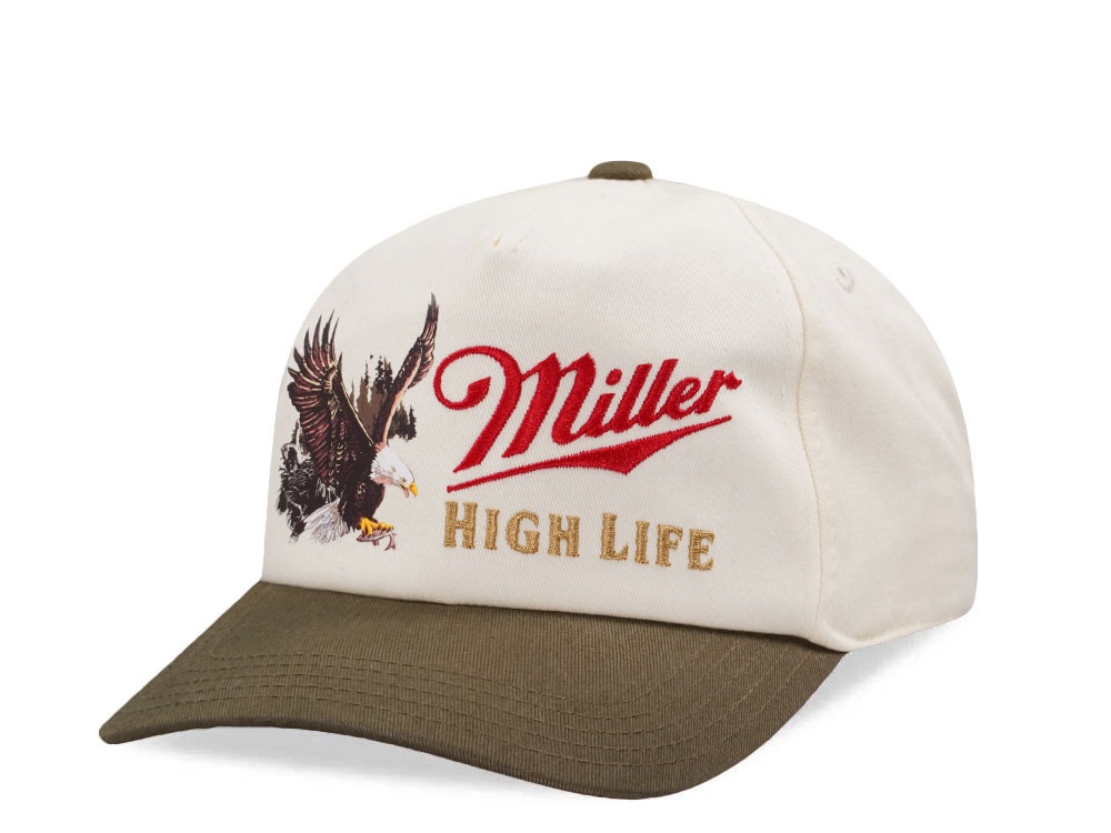 American Needle Miller High Life Eagle Roscoe Ivory Snapback Gorra