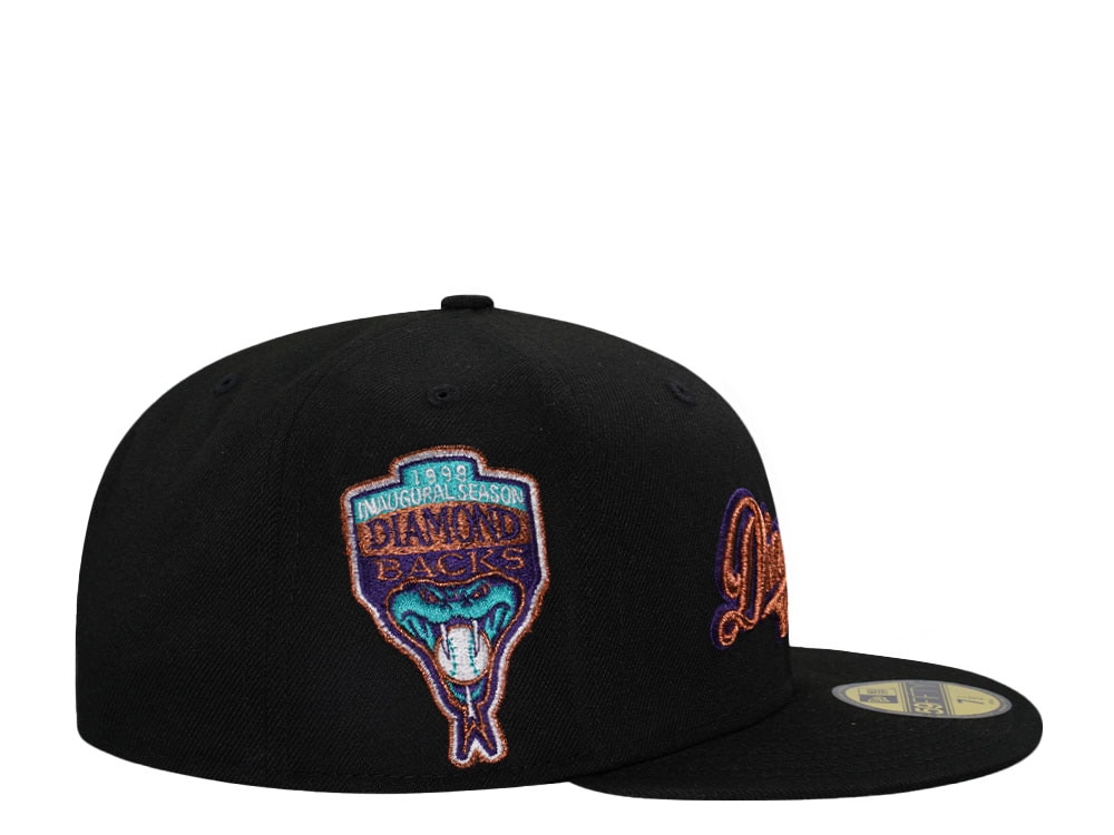 New Era Arizona Diamondbacks Inaugural Season 1998 Black Throwback Edition 59Fifty Fitted Gorra