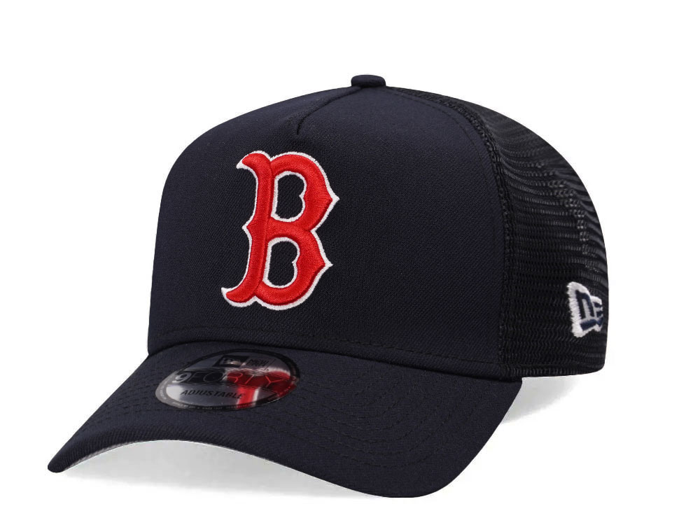 New Era Boston Red Sox Navy Trucker A Frame 9Forty Snapback Gorra
