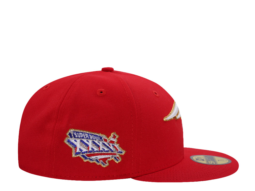 New Era New England Patriots Super Bowl XXXVI Red Prime Edition 59Fifty Fitted Gorra