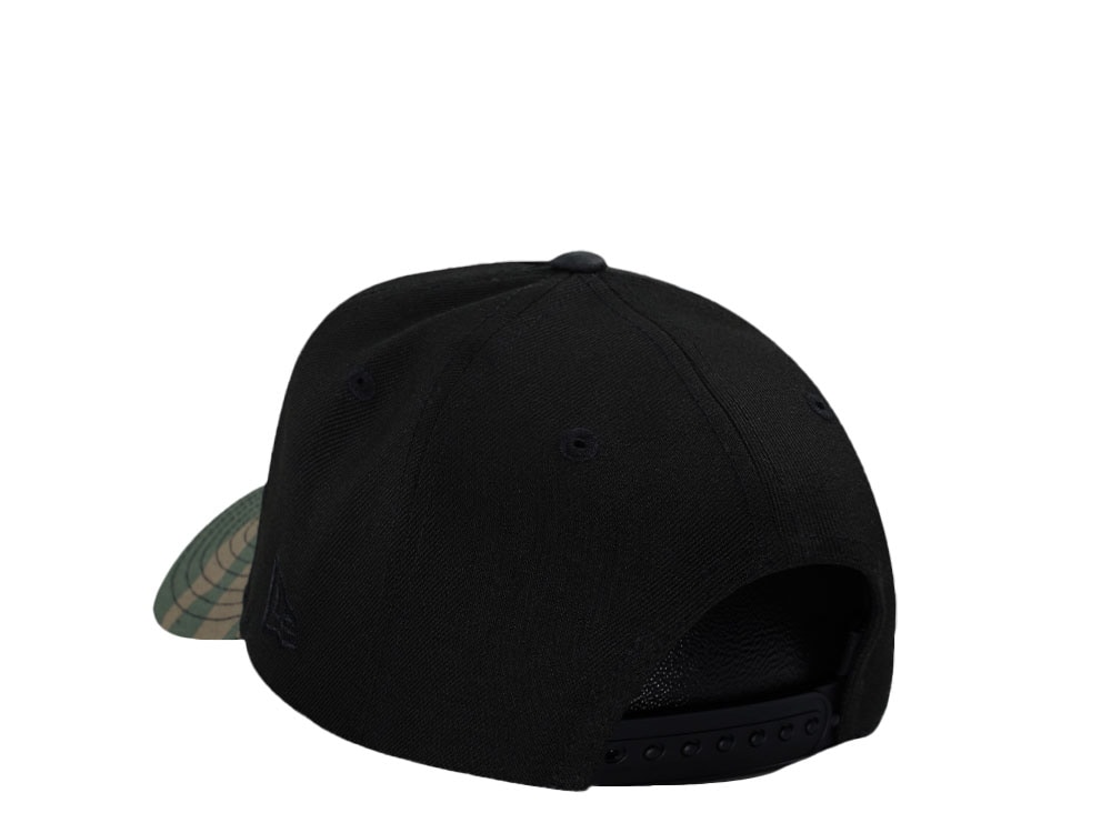 New Era Hartford Yard Goats Black Camo Two Tone Edition 9Forty A Frame Snapback Gorra