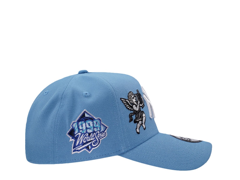 New Era New York Yankees World Series 1999 Cupid Sky Blue Edition 9Forty A Frame Snapback Gorra