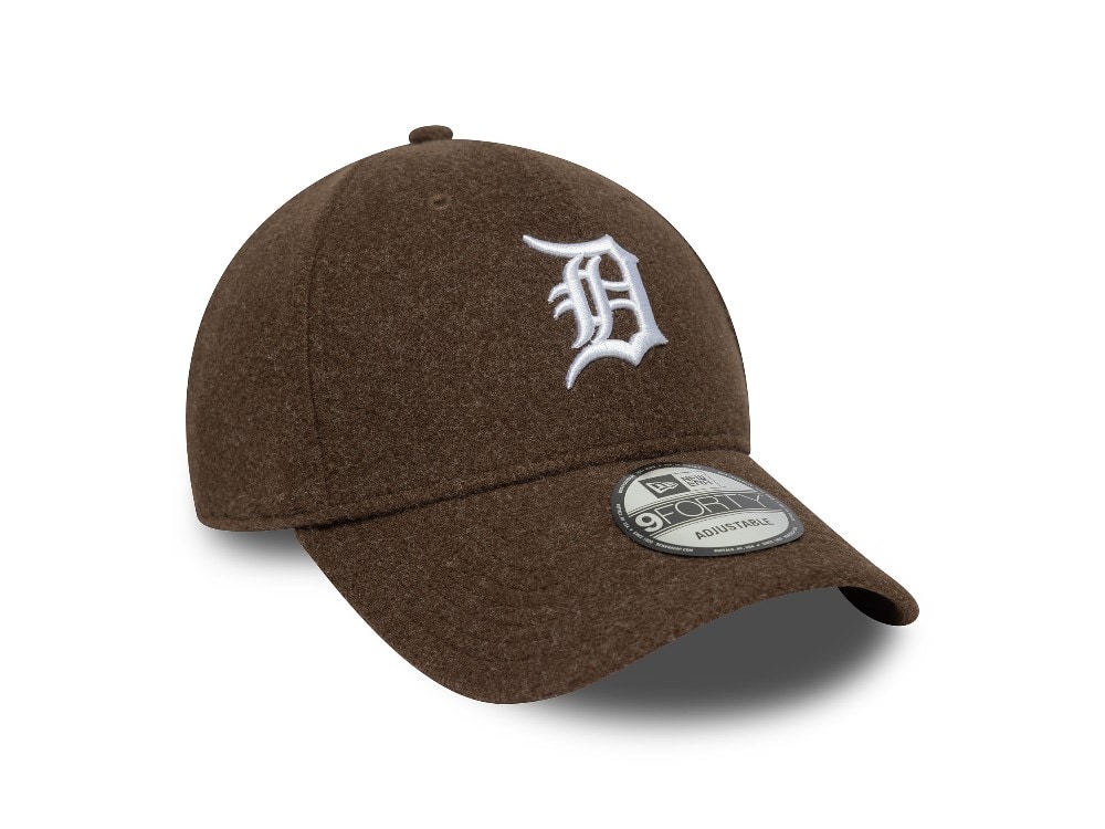 New Era Detroit Tigers Melton Wool Brown 9Forty Snapback Gorra
