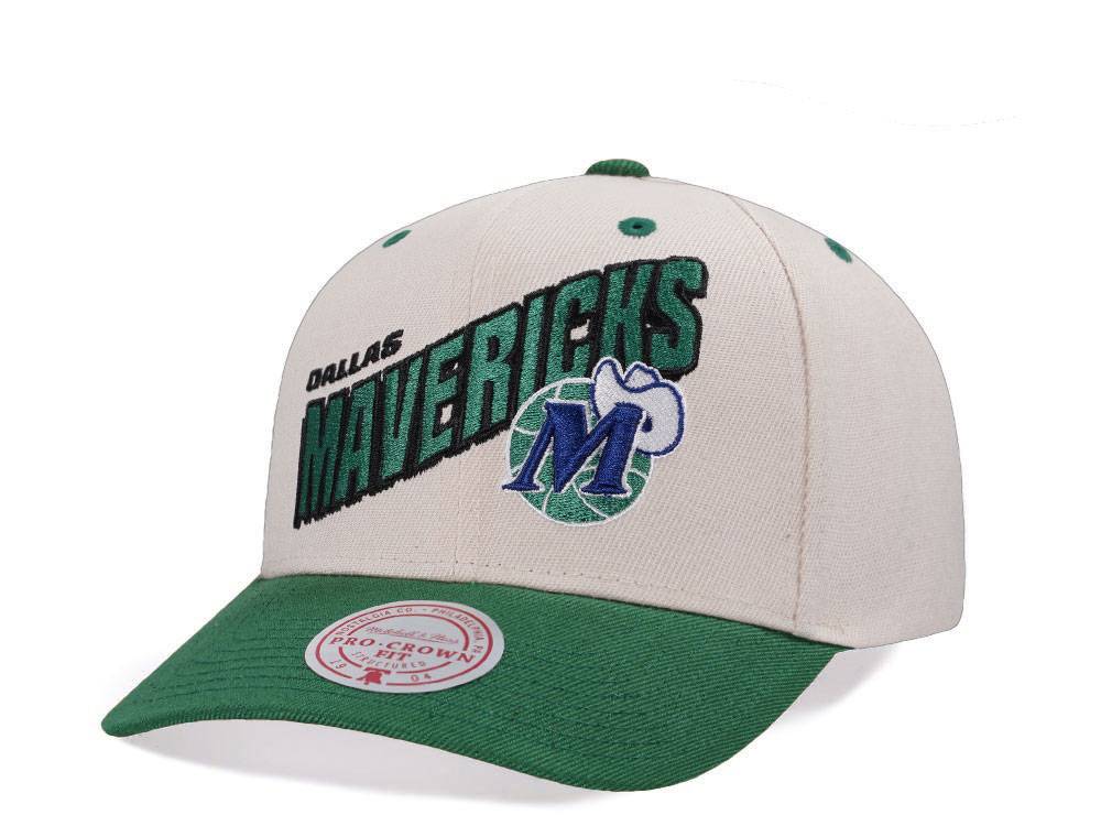 Mitchell & Ness Dallas Mavericks Chrome Two Tone Pro Crown Fit Snapback Gorra