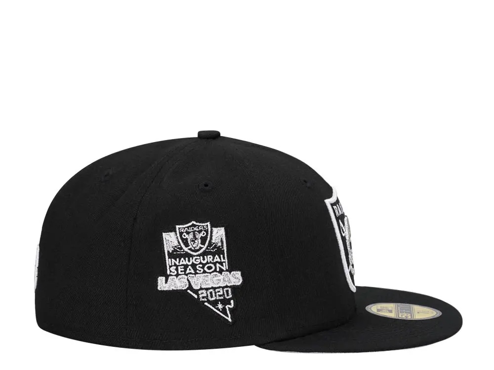 New Era Las Vegas Raiders Inaugural Season 2020 Black Edition 59Fifty Fitted Gorra