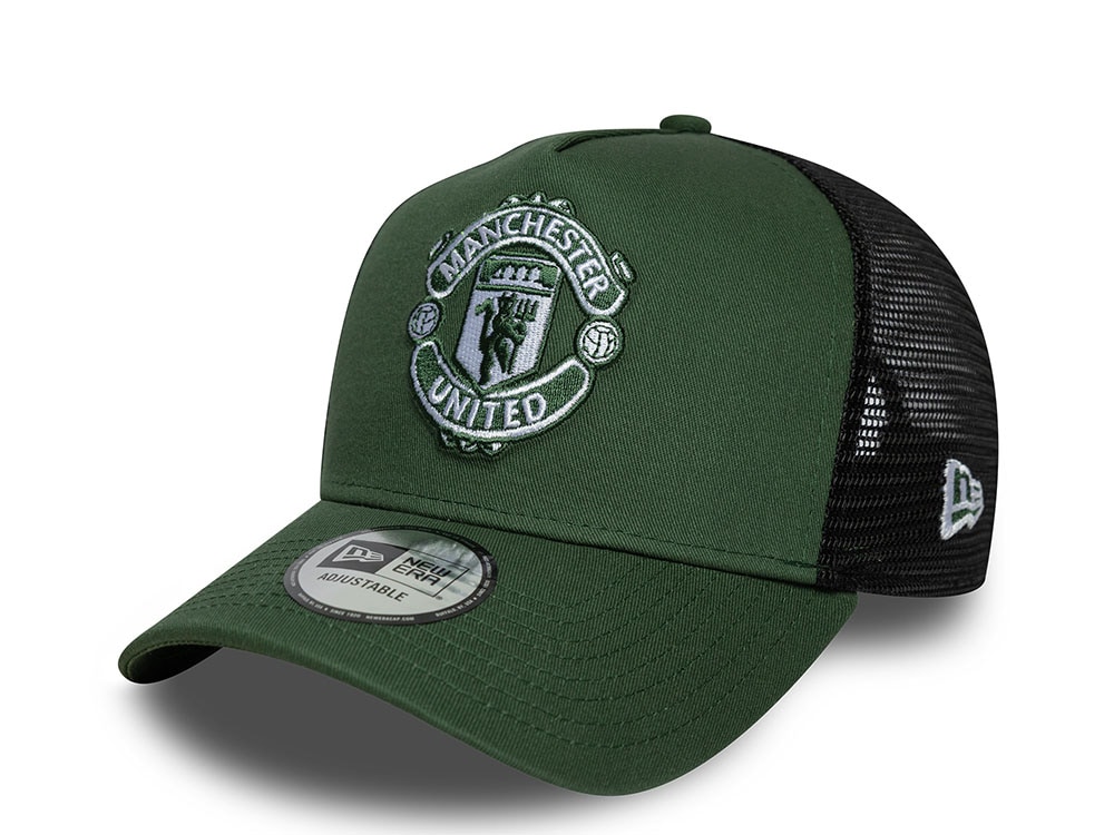 New Era Manchester United Fc Seasonal Dark Green Edition 9Forty A Frame Trucker Snapback Gorra