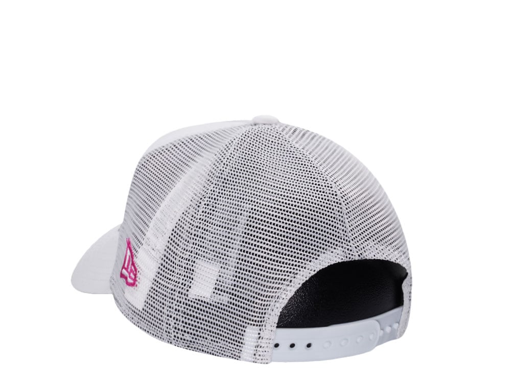 New Era Miami Heat White Summer Trucker Edition 9Forty A Frame Snapback Gorra