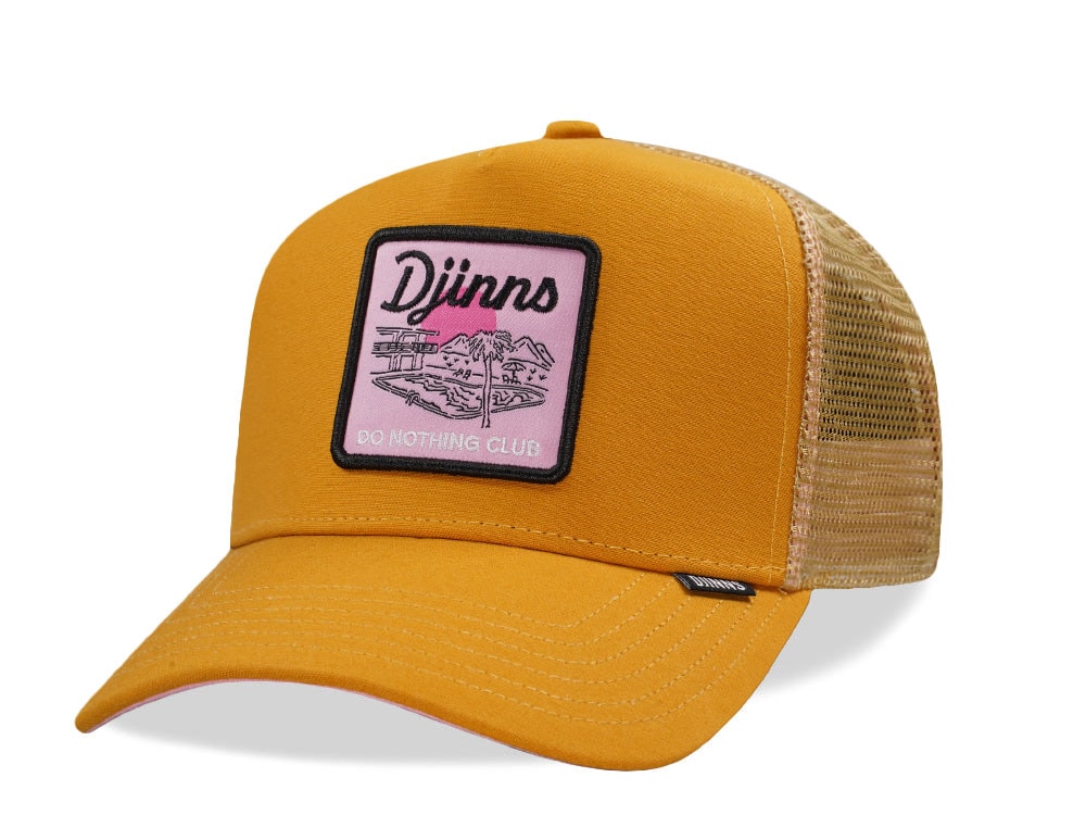 Djinns Do Nothing Club Pool Beige Trucker Snapback Gorra
