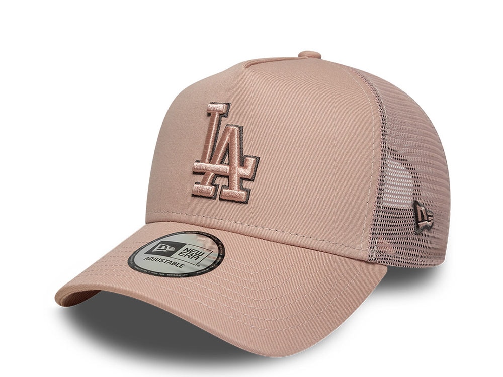New Era Los Angeles Dodgers Outline Pink Prime Edition 9Forty A Frame Trucker Snapback Gorra