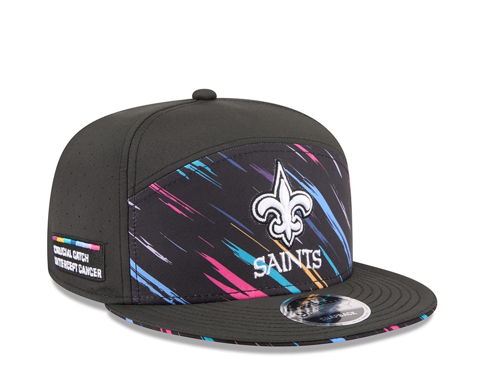 New Era New Orleans Saints Crucial Catch 2026 Black Edition 9Fifty Split Panel Snapback Gorra
