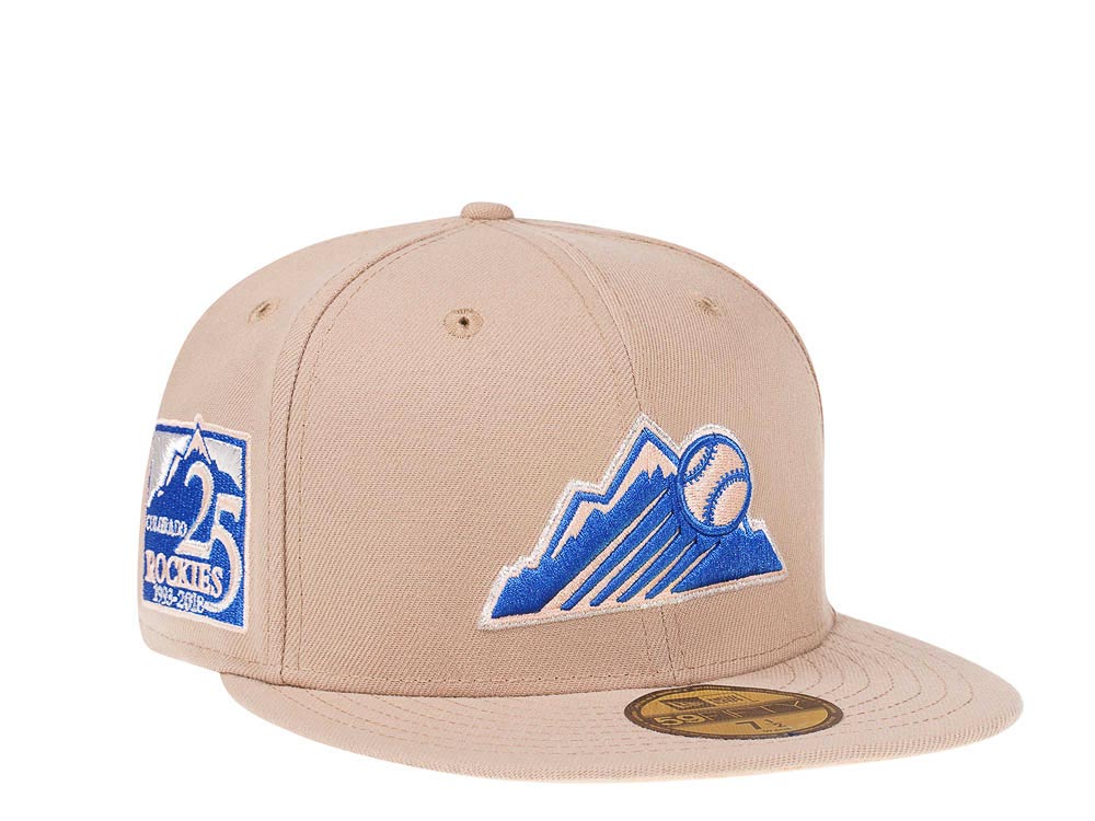 New Era Colorado Rockies 25th Anniversary Sand Peach Edition 59Fifty Fitted Gorra