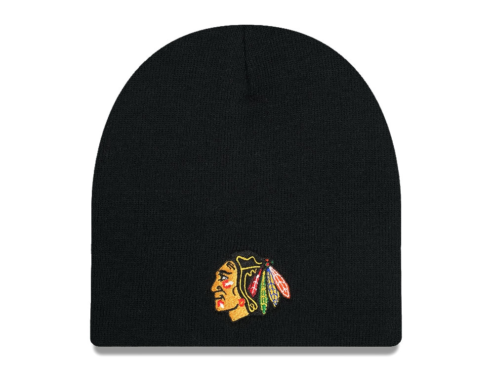American Needle Chicago Blackhawks Cuffless Black Gorro