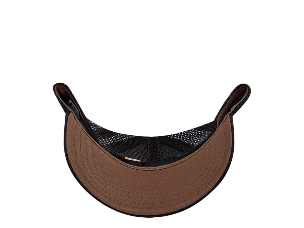 Capslab One Piece Square Patch Luffy Black Brown Trucker Snapback Gorra