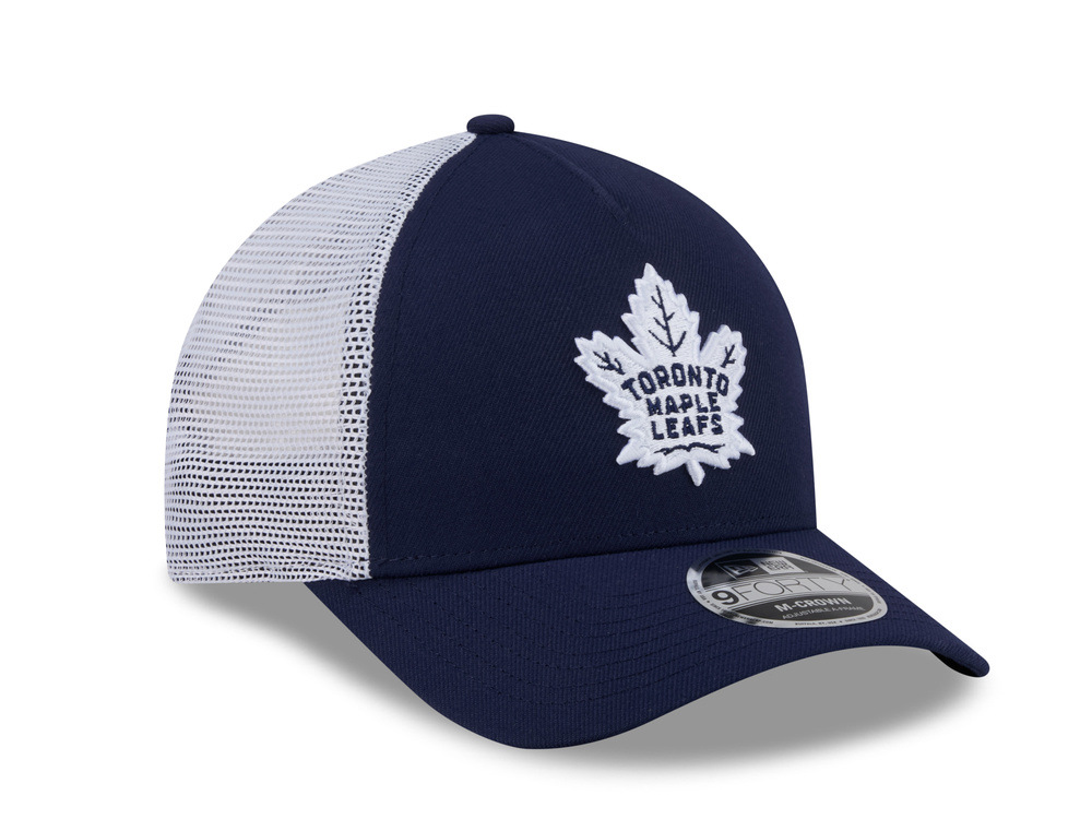 New Era Toronto Maple Leafs Official Team Color Edition 9Forty M Crown A Frame Trucker Snapback Gorra