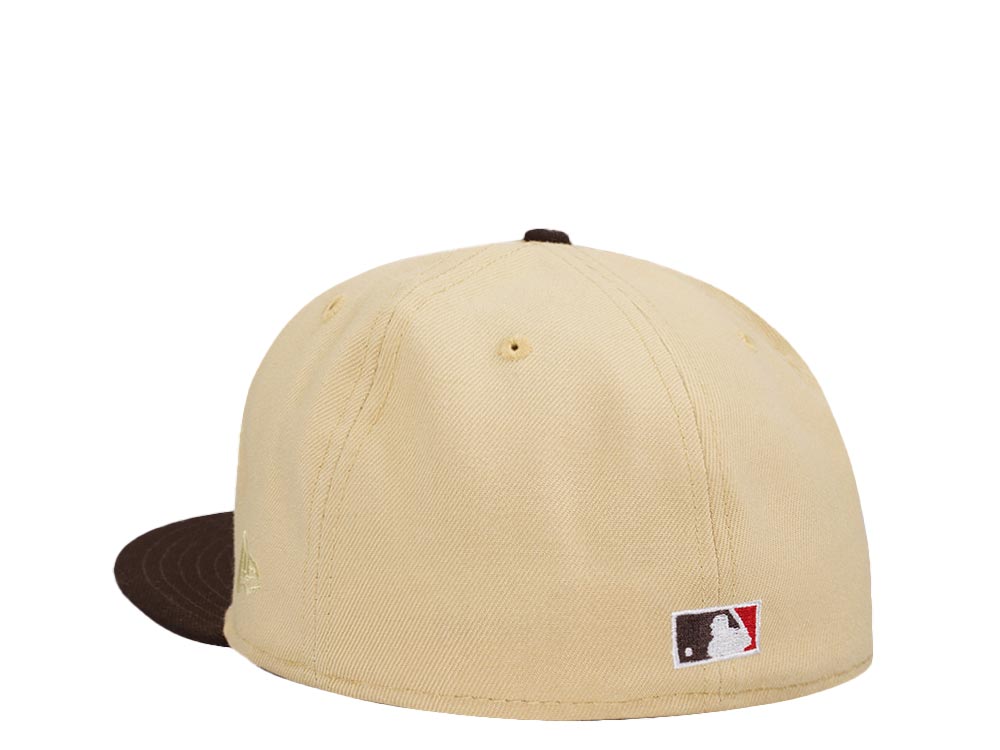 New Era San Diego Padres All Star Game 1992 Vegas Gold Merlot Two Tone Edition 59Fifty Fitted Gorra