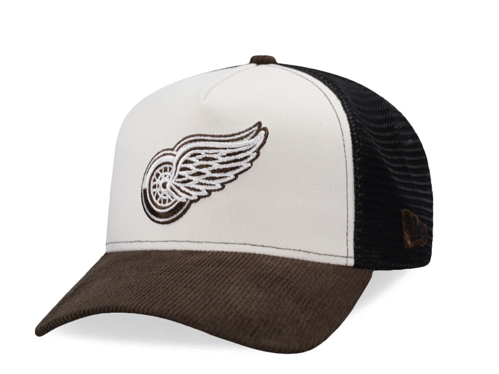 New Era Detroit Red Wings Creme Two Tone Edition 9Forty A Frame Trucker Snapback Gorra