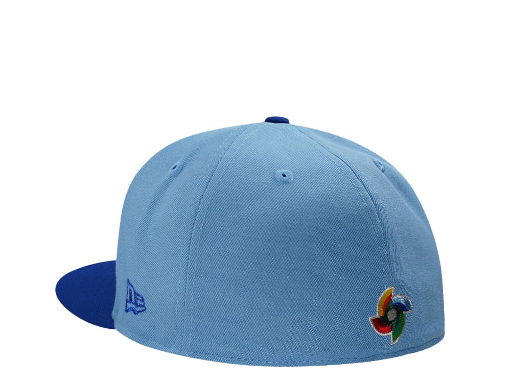 New Era Puerto Rico World Baseball Classic Sky Blue Two Tone Edition 59Fifty Fitted Gorra