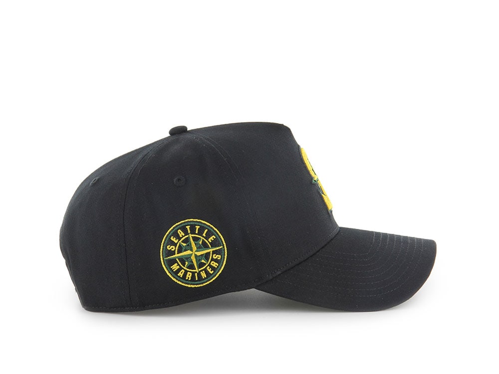 47Brand Seattle Mariners Cooperstown Black Edition MVP Snapback Gorra