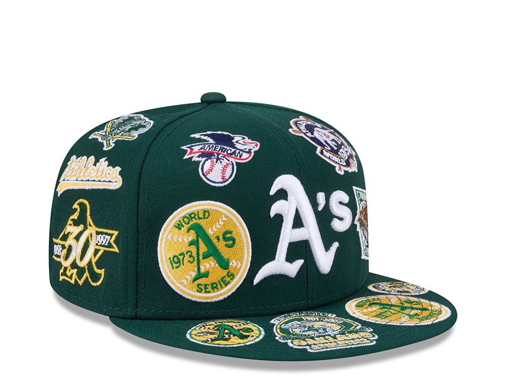 New Era Oakland Athletics All Over Green Edition 59Fifty Fitted Gorra