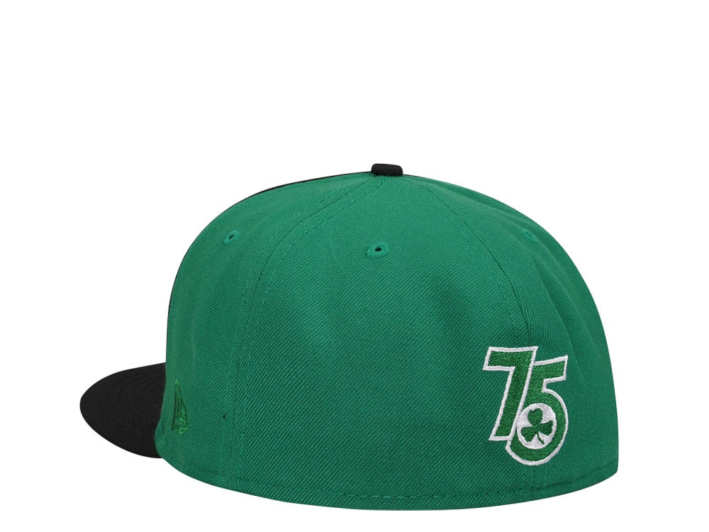 New Era Boston Celtics Chrome Black Green Two Tone Edition 59Fifty Fitted Gorra