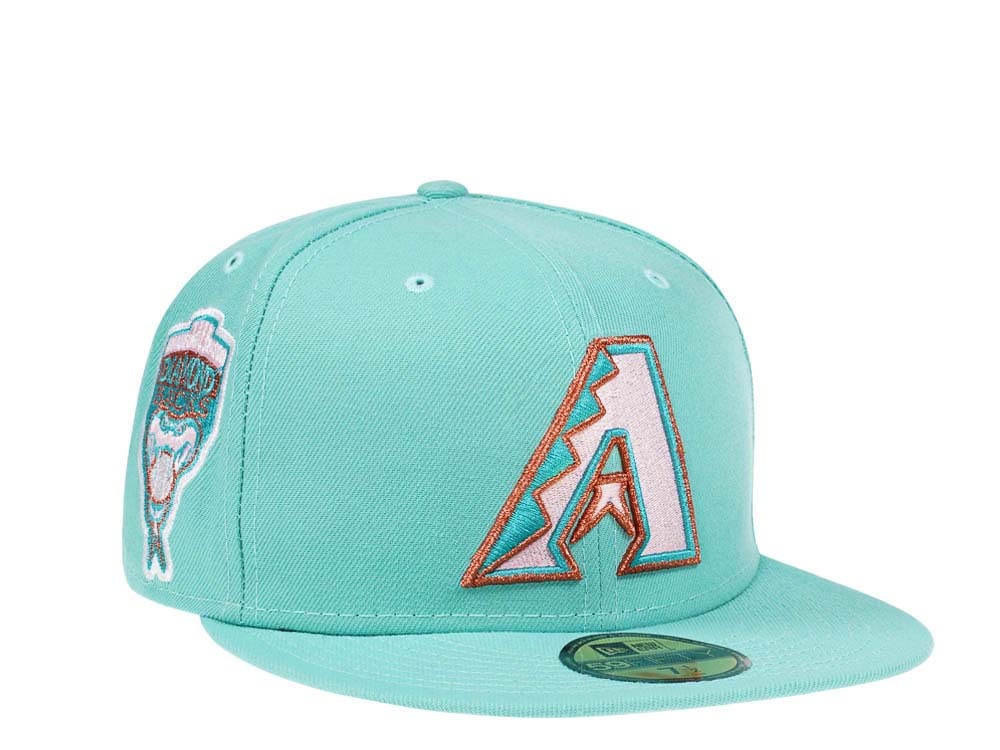 New Era Arizona Diamondbacks Inaugural Season 1998 Mint Pink Edition 59Fifty Fitted Gorra