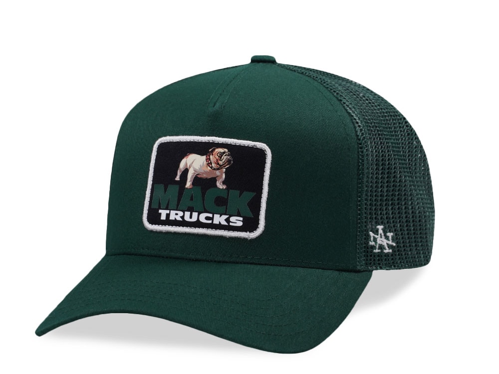 American Needle Mack Trucks Dark Green Valin Trucker Snapback Gorra