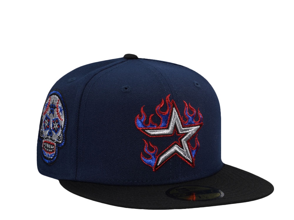 New Era Houston Astros Skull Flame Prime Two Tone Edition 59Fifty Fitted Gorra