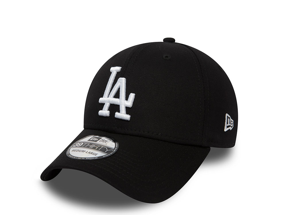 New Era Los Angeles Dodgers League Basic All Black Stretch Fit 39Thirty Gorra