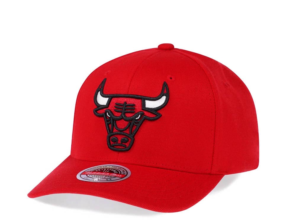 Mitchell & Ness Chicago Bulls Team Ground Red Line Solid Flex Snapback Gorra