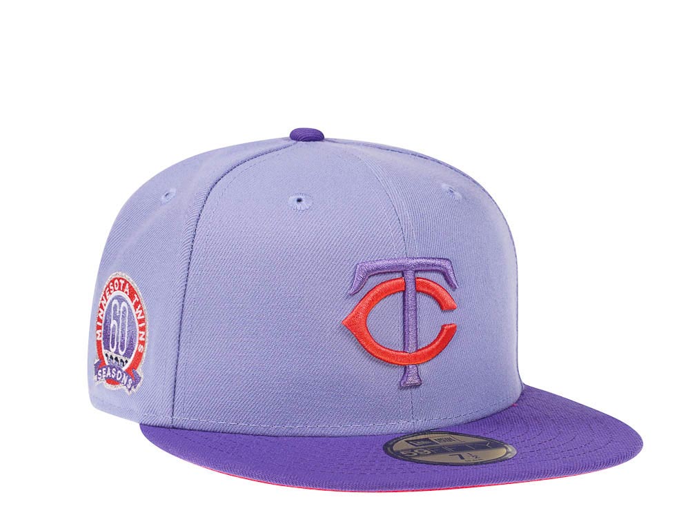 New Era Minnesota Twins 60 Season Purple Dreams Prime Edition 59Fifty Fitted Gorra