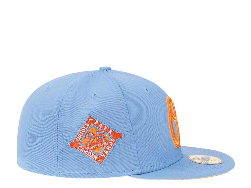 New Era Baltimore Orioles 25th Anniversary Cool Mango Edition 59Fifty Fitted Gorra