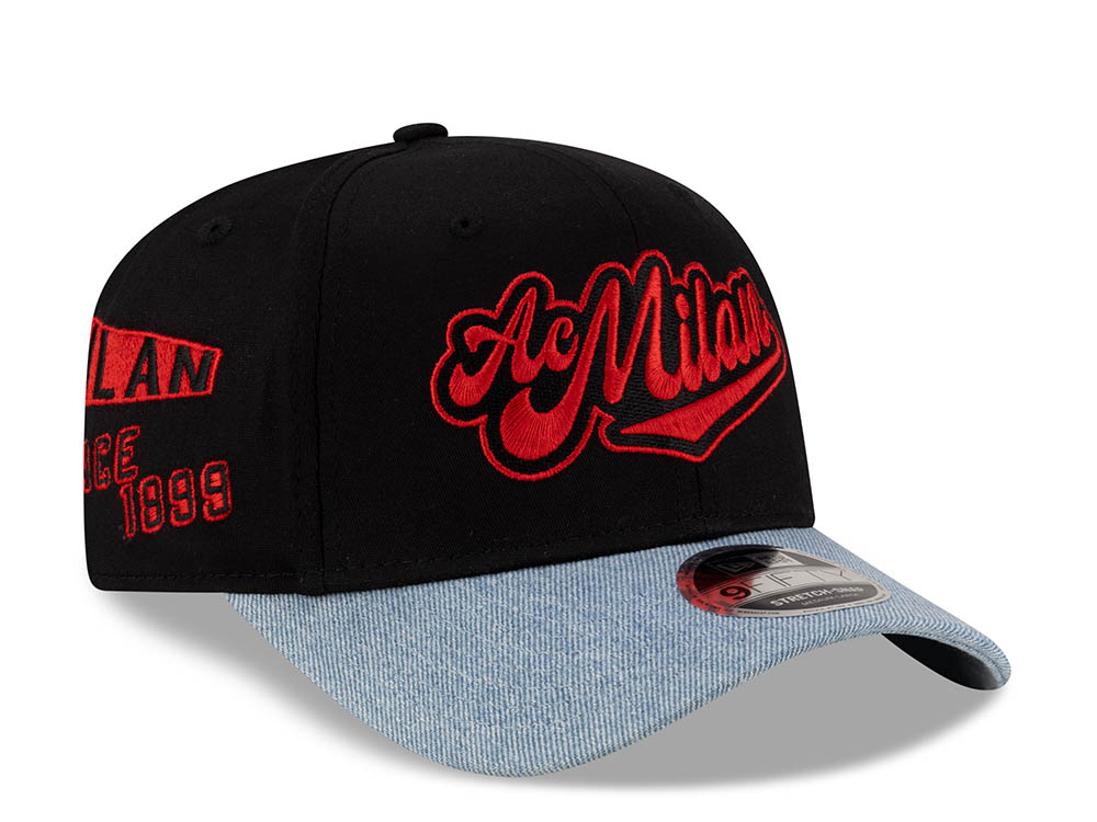 New Era Ac Milan Tonal Floral Edition Blue 9Fifty Stretch Snapback Gorra