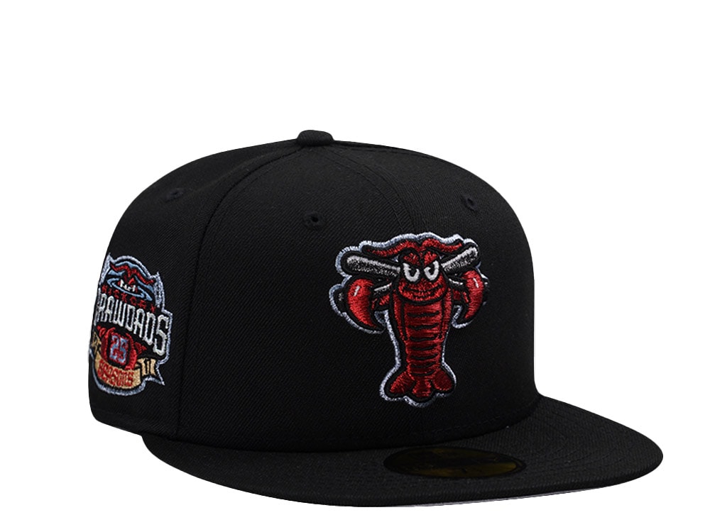 New Era Hickory Crawdads 25th Anniversary Black Prime Edition 59Fifty Fitted Gorra