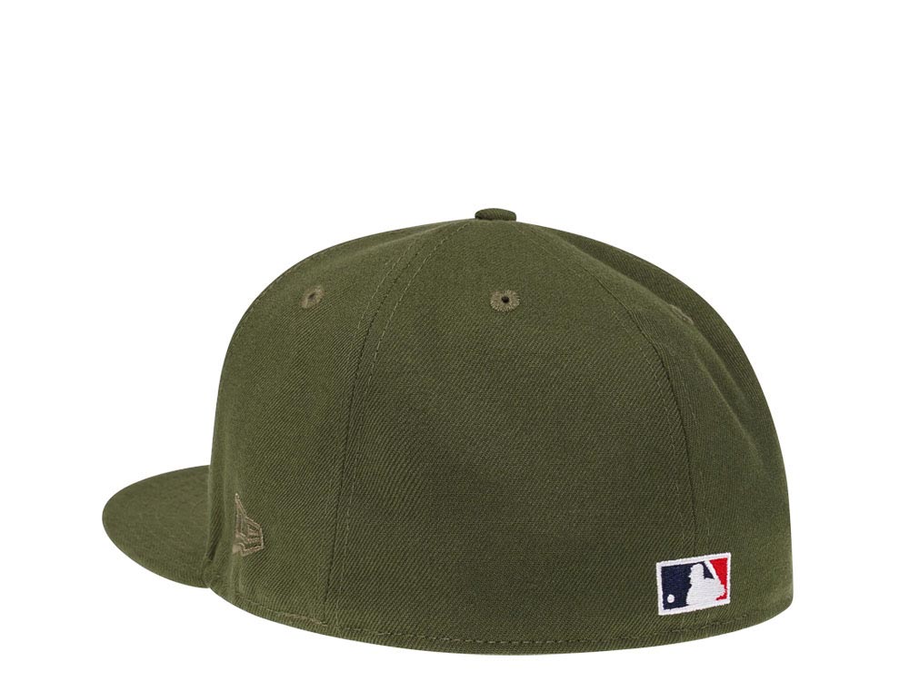 New Era New York Yankees World Series 2000 Rifle Green and Stone Edition 59Fifty Fitted Gorra