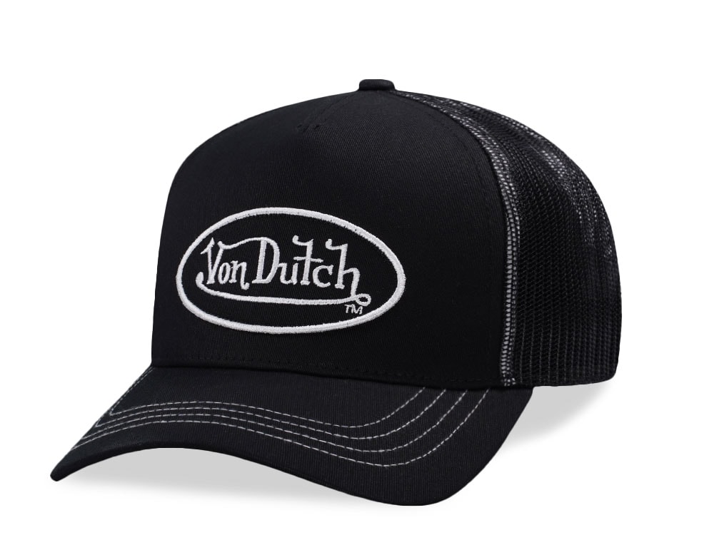 Von Dutch Oval Patch Black Trucker Snapback Gorra