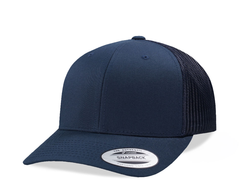Yupoong Basic Navy Retro Trucker Snapback Gorra