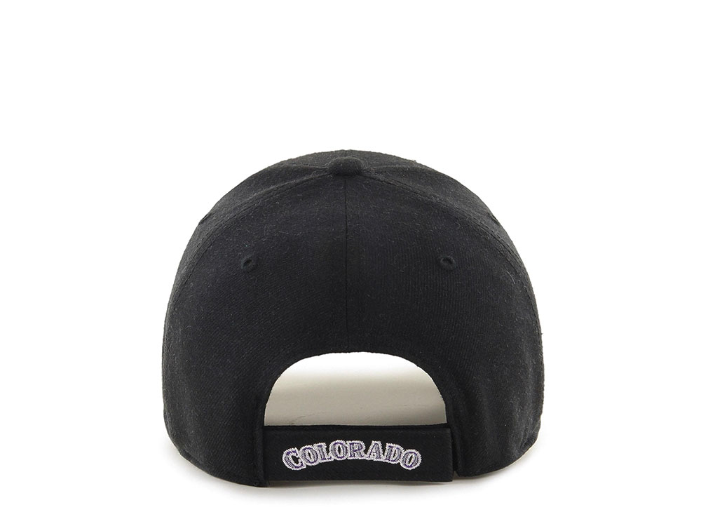 47Brand Colorado Rockies Black Classic Strapback Gorra