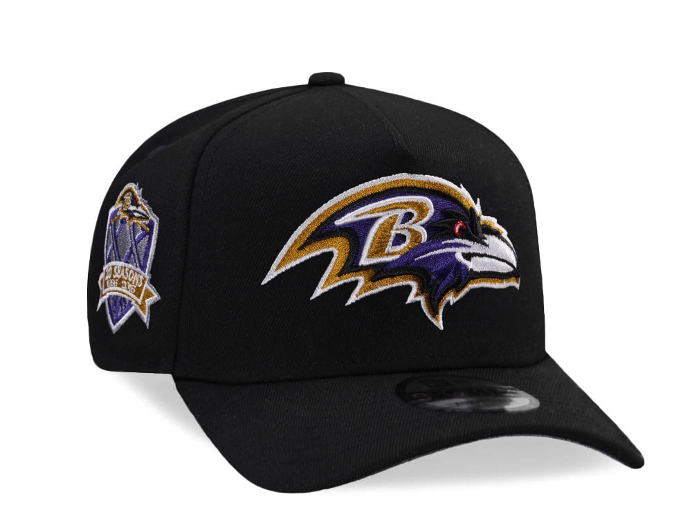 New Era Baltimore Ravens 20 Season Black Prime Edition 9Forty A Frame Snapback Gorra