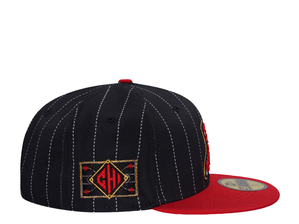 New Era Chicago White Sox Pinstripe Black Two Tone Edition 59Fifty Fitted Gorra